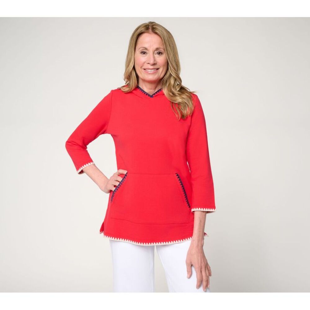 Belle by Kim Gravel Women's Top Sz M Make Your Selection: Liberty Red A726328